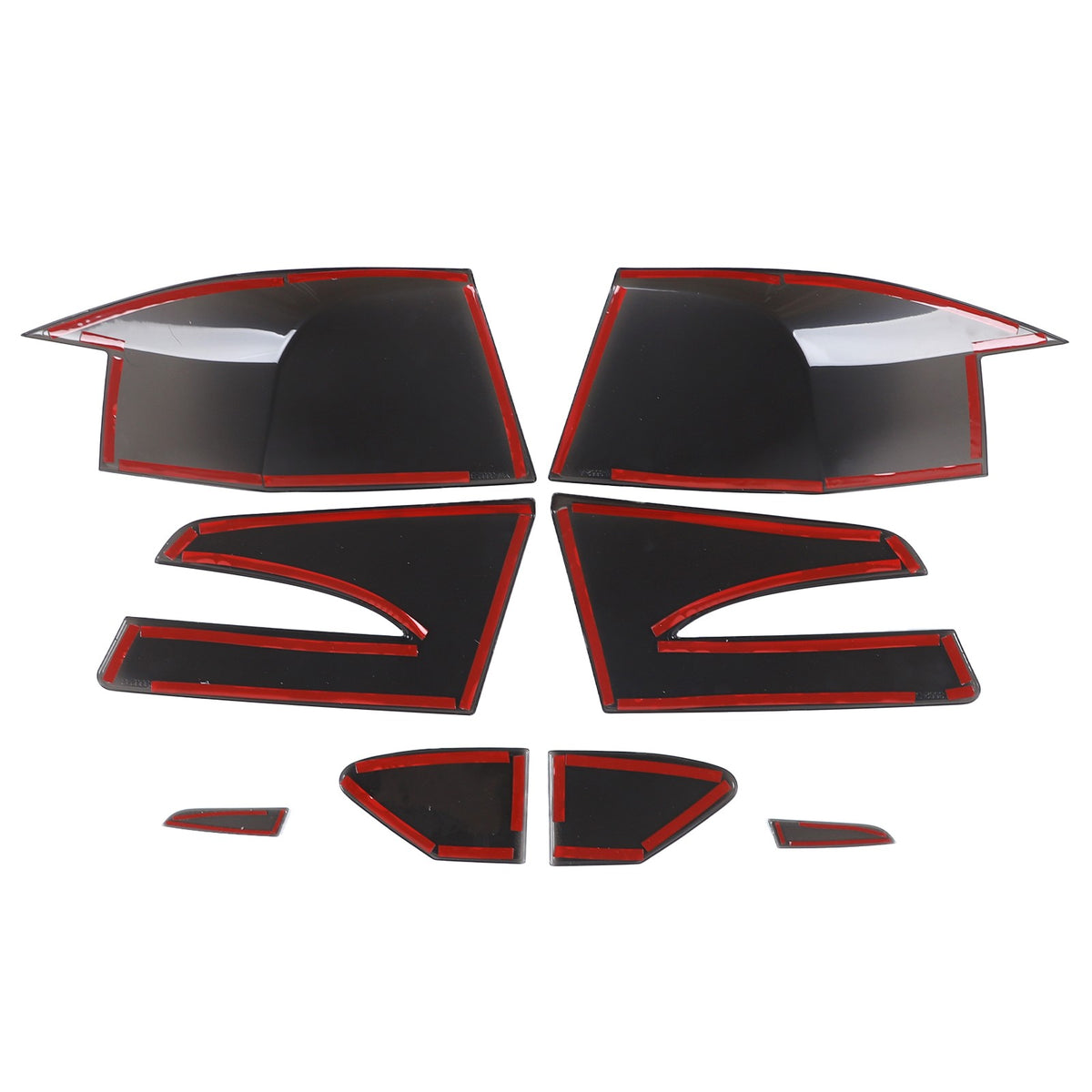 Smoked Black Rear Tail Light Guard Cover Trim Bezels For Tesla Model S 2014-2021 15