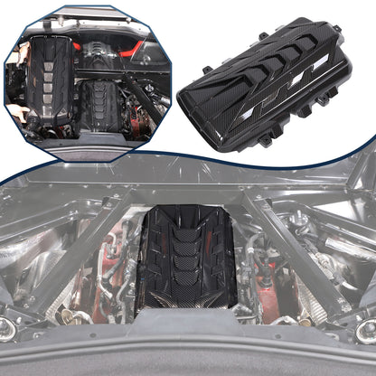 ABS Carbon Fiber Engine hood panel Trim Cover For Corvette C8 2020-2026 1