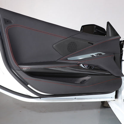 Real Carbon fiber Interior Inner Door Panel Cover Trim for Corvette C8 20-26 US 7