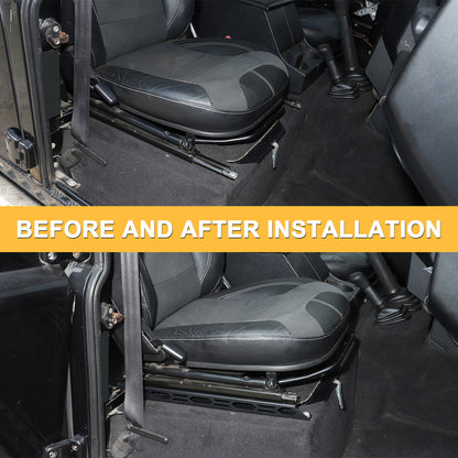 Black Steel Front Seat Adjustment Bracket Trim For LR Defender L316 2004-2018 23