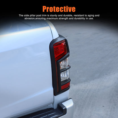 Matte Black Tail Lamp Lights Cover For Mitsubishi L200 Triton MR 2019-23 3