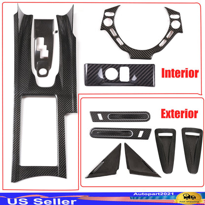 Real Carbon Fiber Interior Set Cover Trim Kit For  Nissan GTR R35 2008-2016 US 1