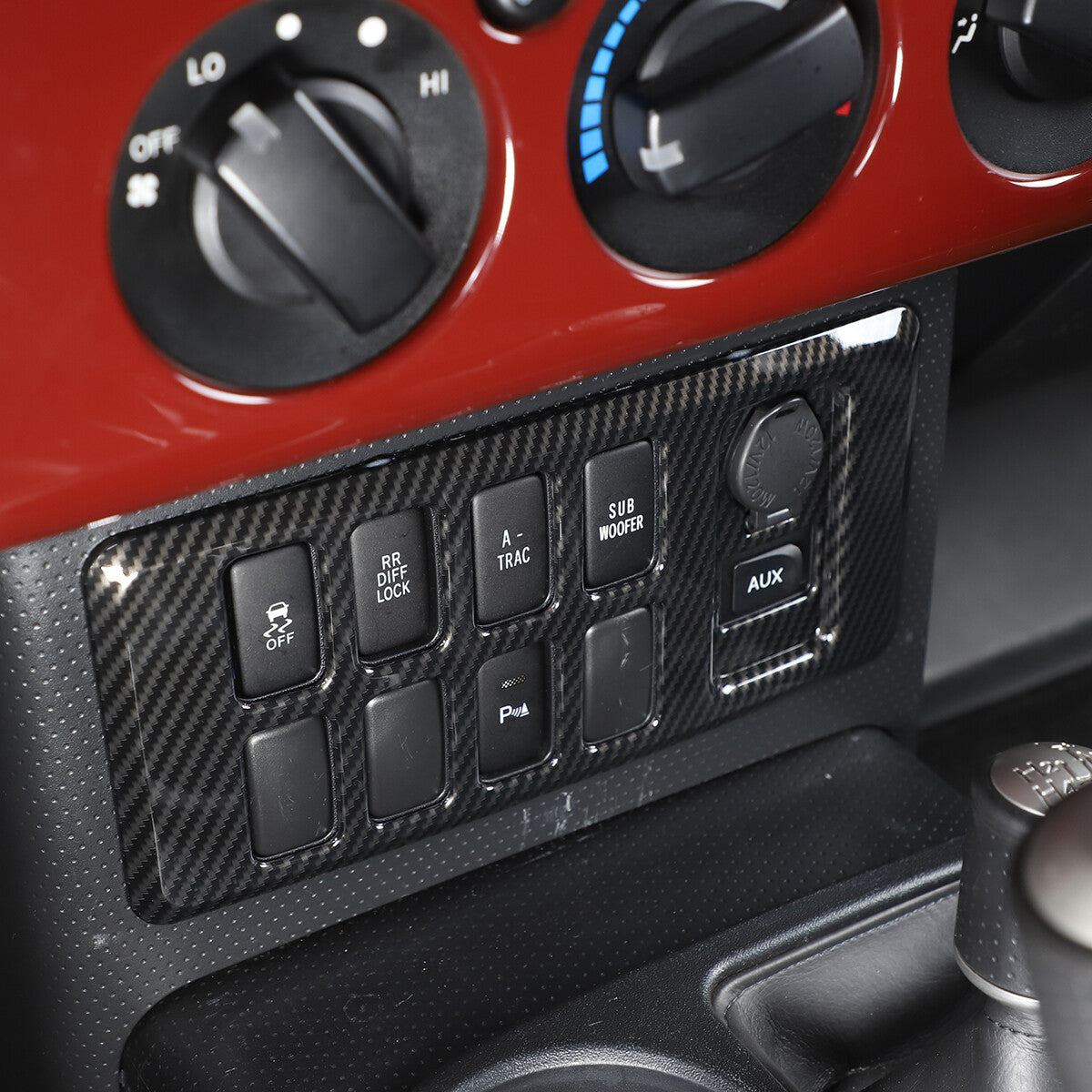ABS Carbon Fiber Full Interior Center Decoration Trim Kit For FJ Cruiser 2007-21 - Styles 1-5 17