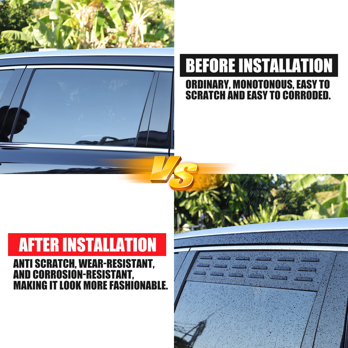 Rear Ventilation Louvers Shutter Cover Trim For Toyota Highlander XU70 15-21 US 10