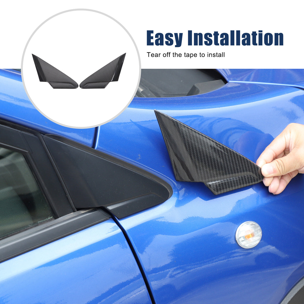 Real Carbon Fiber A Pillar Corner Triangle Trim For Subaru WRX STI VB 2022+ 13