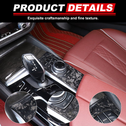 Forged Real Carbon Fiber Center Mode Knob Trim Cover For BMW 5 Series G30 18-22 19