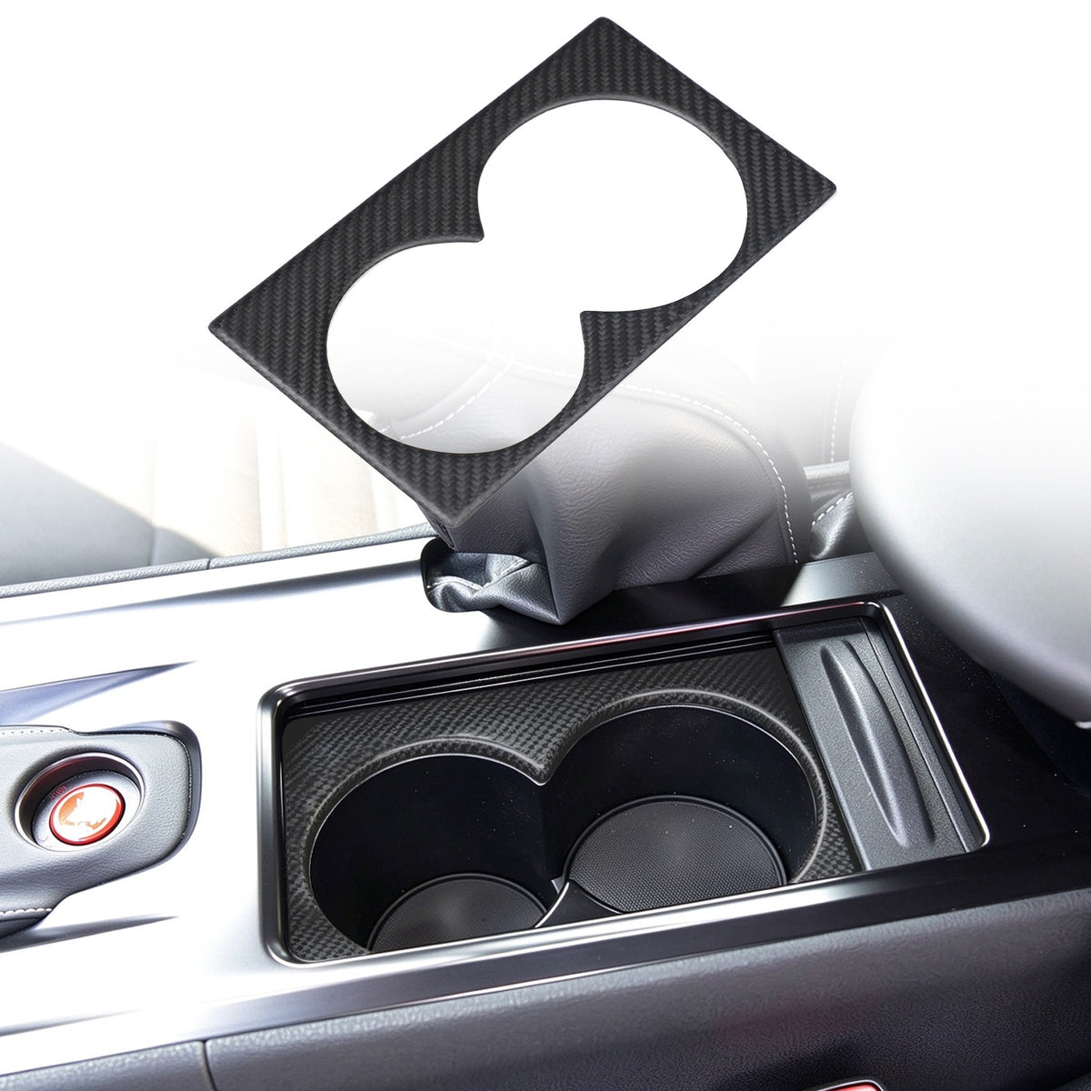 Matte Real Carbon Fiber Center Console Cup Trim For Nissan GTR R35 2008-2016 US 9