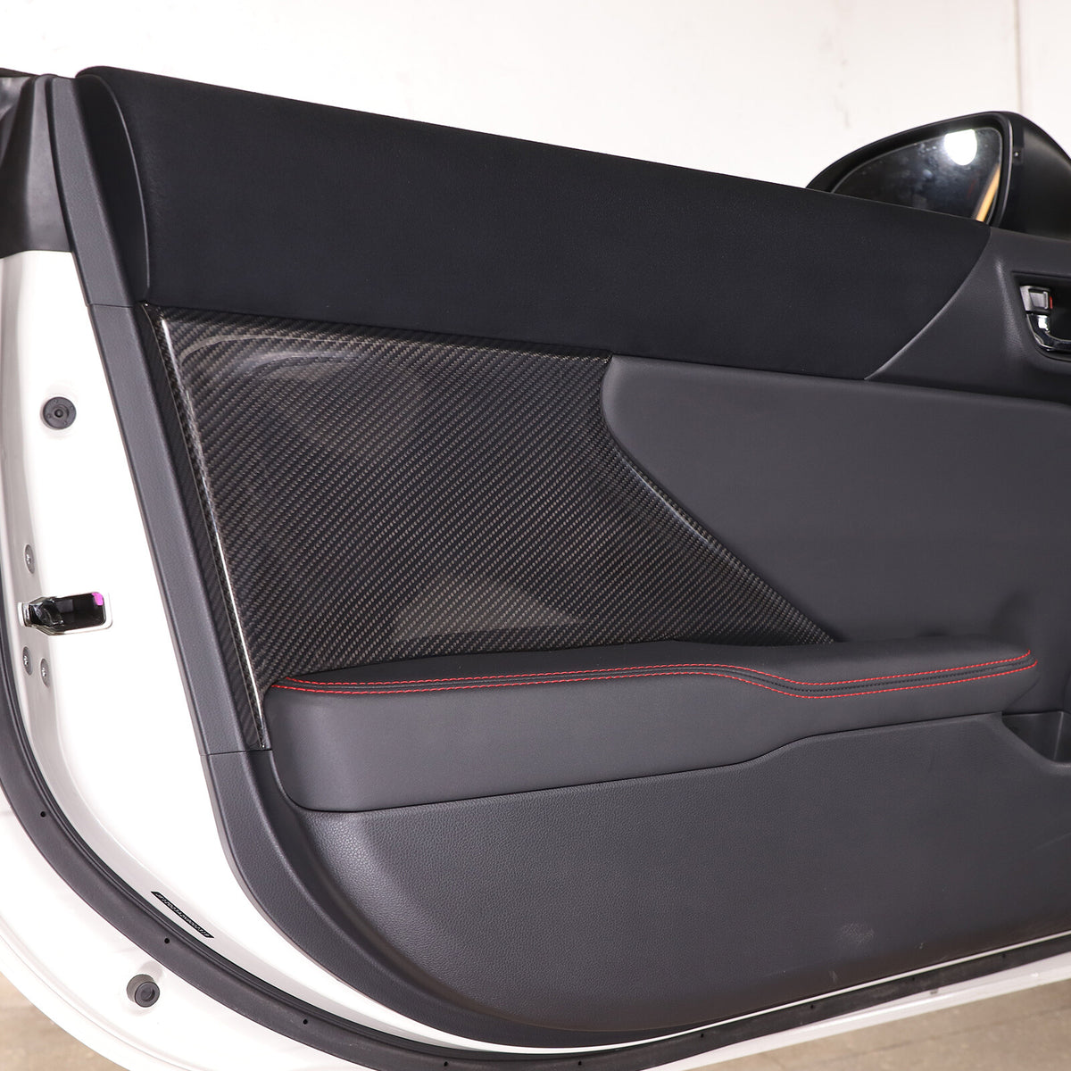2PCS Real Carbon Fiber Inner Door Panel Cover Trim For Subaru BRZ 2022+ US 2