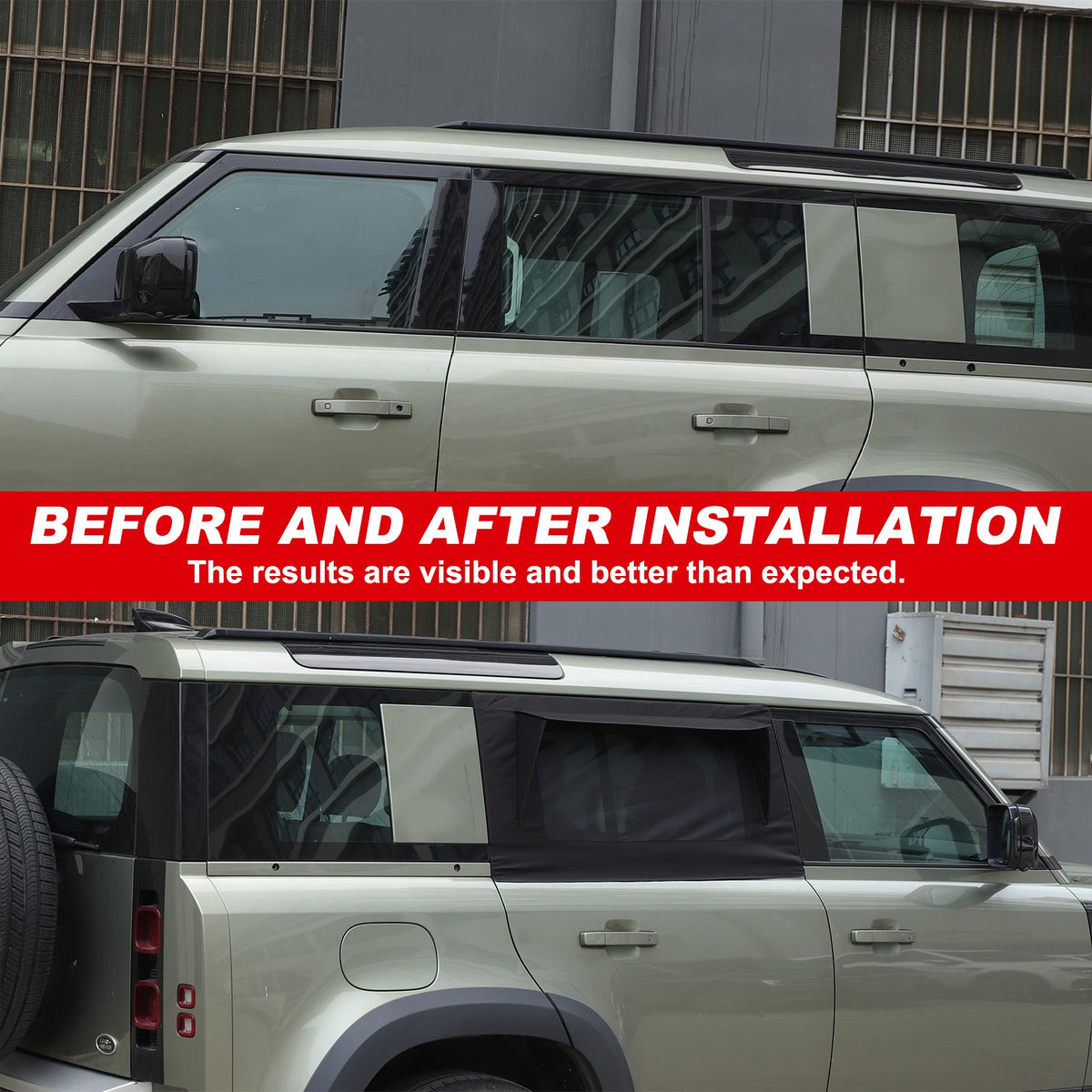 Block Shades Rear Car Door Window Cover Sun Protection LR Defender L663 2020+ US 4