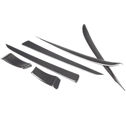 Real Dry Carbon Fiber Center Console Interior Trim Cover For Tesla Model S 23+ 50