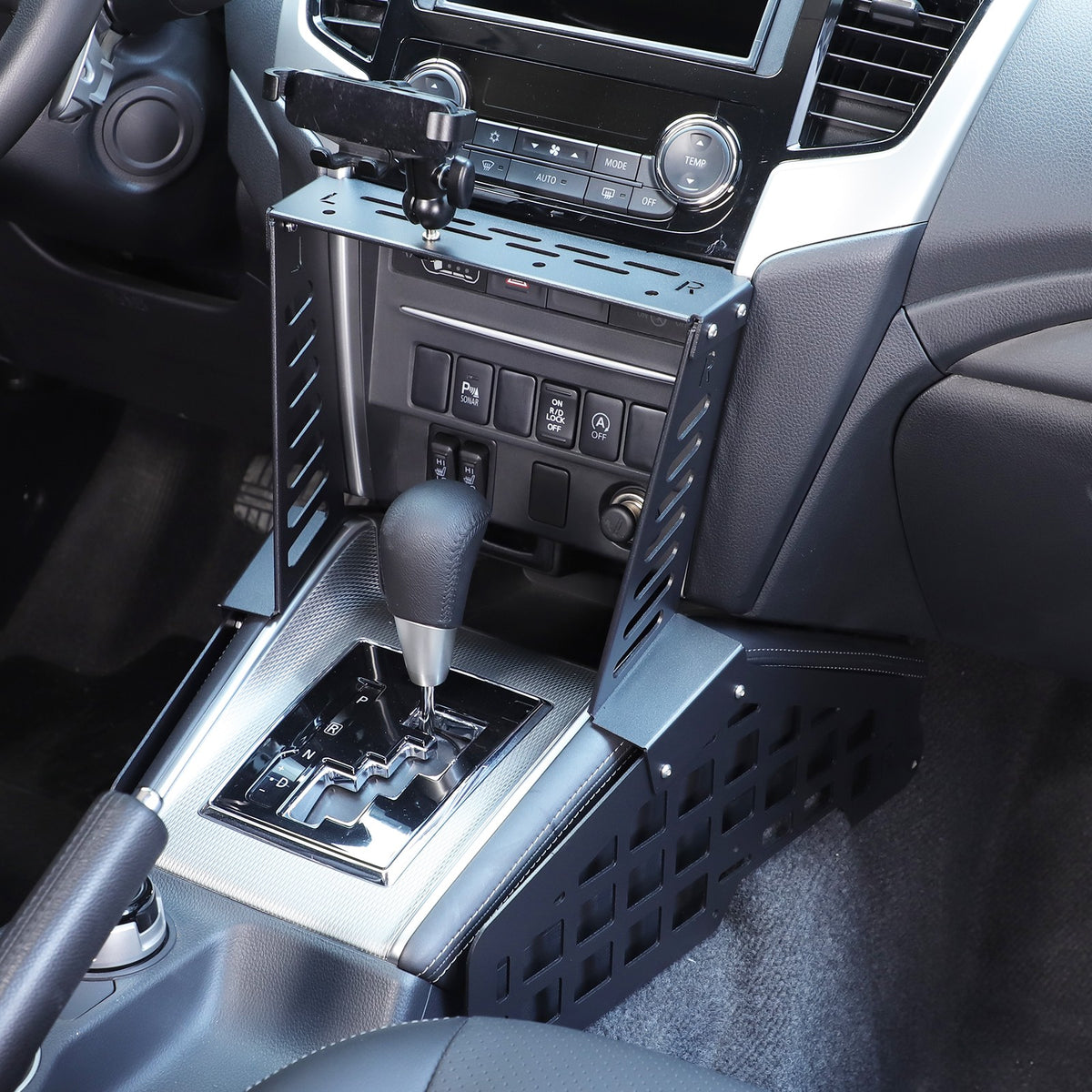 Center Console Molle Panel Digital Device Mount For Mitsubishi L200 Triton 19-23 1