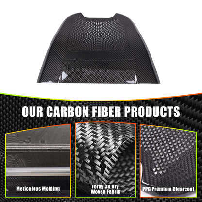 Real Carbon Fiber Rear Charger Speaker Cover Trim For Corvette C8 Convertible 11