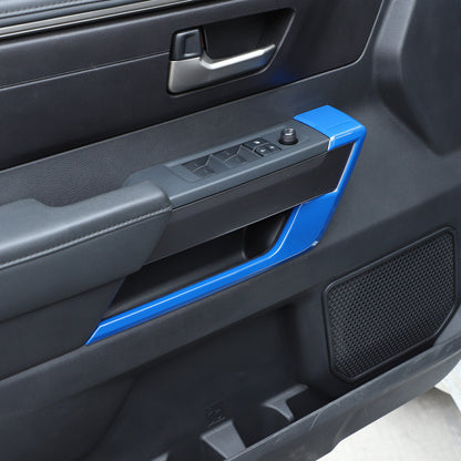 Blue ABS Interior Door Panel Strip Trim Cover For Toyota Tundra/Sequoia 2022-26 5
