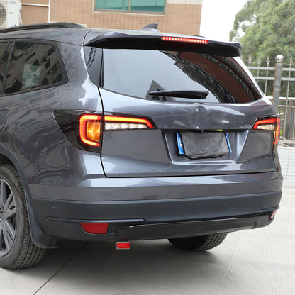 Smoked Blackout Tail Light Lamp Cover Bezel Overlay Trim For Honda Pilot 2016-22 13