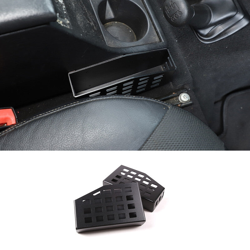 Black Gear Shift Side Storage Box Two Baskets Trim For LR Defender 04-19 6