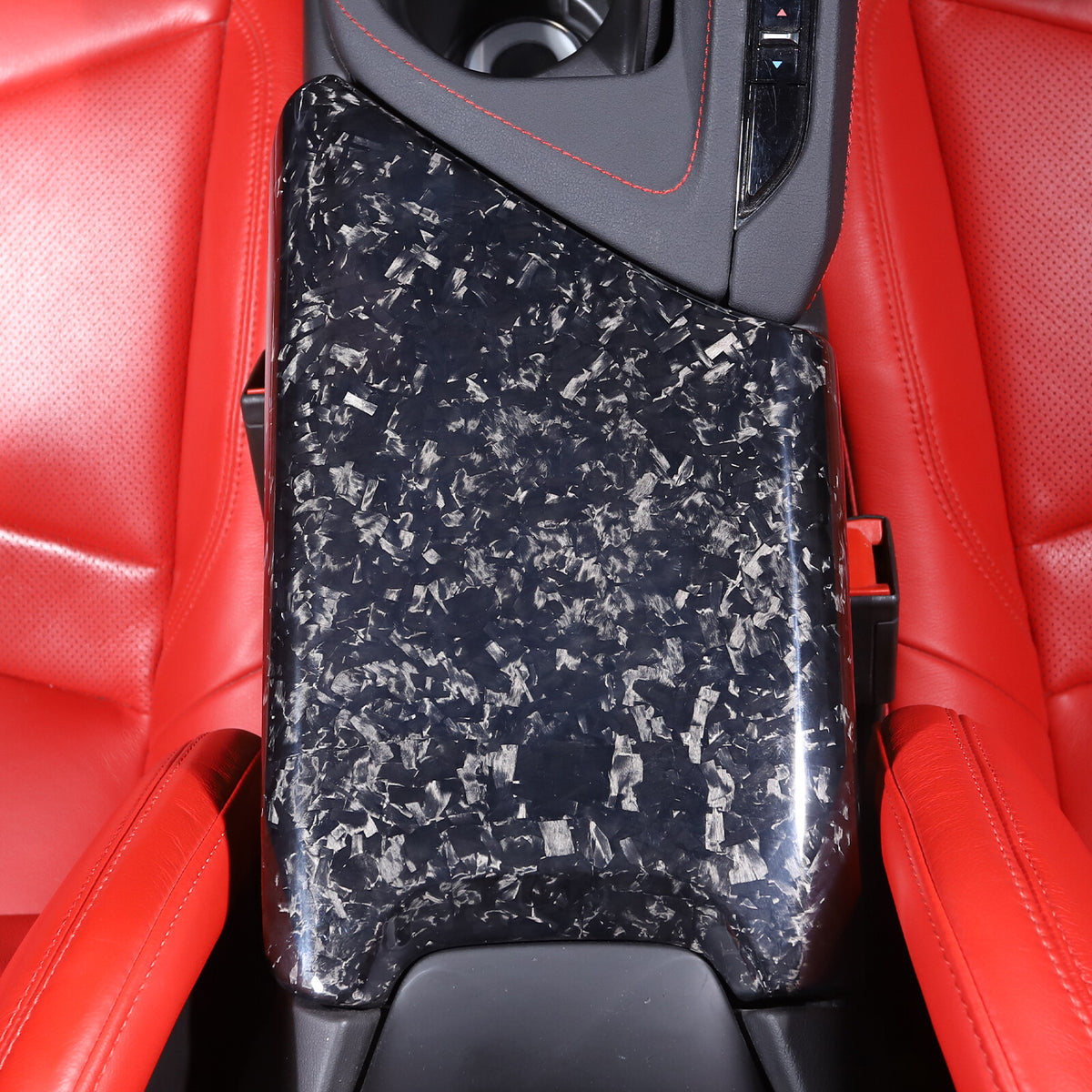 Forged Carbon Fiber Center Console Armrest Box Cover For Corvette C8 2020-26 2