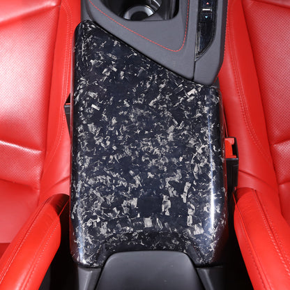 Forged Carbon Fiber Center Console Armrest Box Cover For Corvette C8 2020-26 2