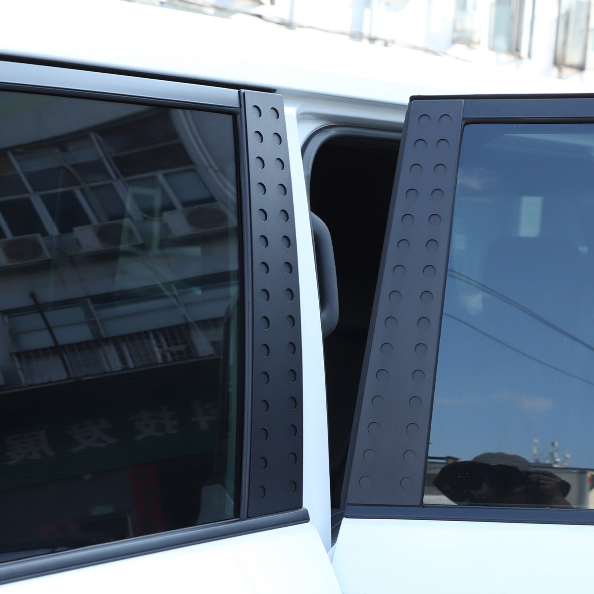 Black Alloy Window Center Pillar Trim Panel For Toyota Land Cruiser LC250 24+ 9