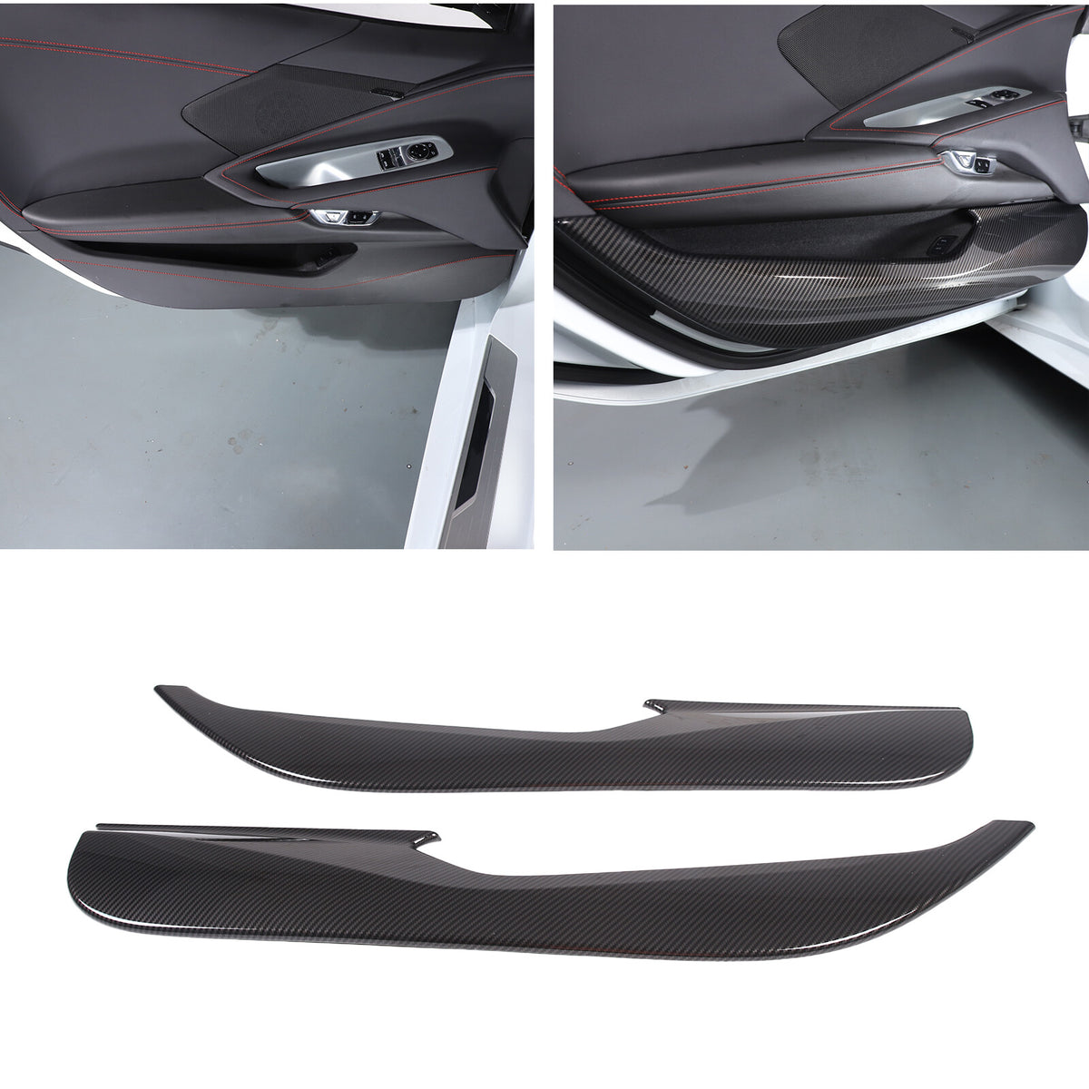 Carbon Fiber ABS Interior Decoration Cover Trim Kit For Corvette C8 2020-2025 - Styles 41-45 6