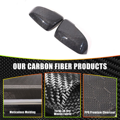 Honeycomb Carbon Fiber Side Mirror Cover Trim Fit For Toyota Supra A90 2019-24 5