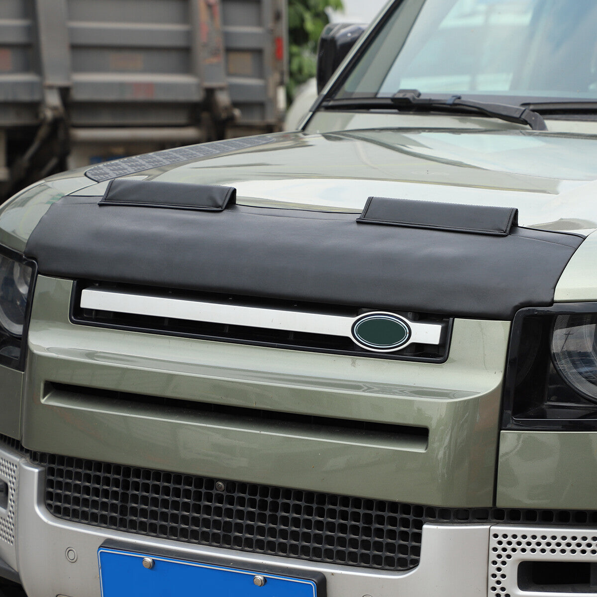 Black Car Bonnet Hood Bra Protector Mask Cover For Land Rover Defender 2020-2023 2