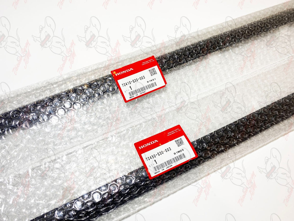 HONDA Prelude BB GENUINE Window Door Molding Weather Strip Outer LH & RH Set OEM 5