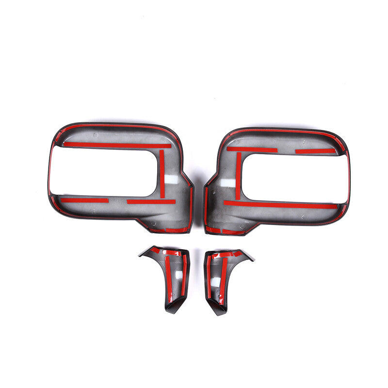 Glossy Black Side Door Mirror Cover Trims Moulding For 2003-09 Hummer H2 SUV SUT 7