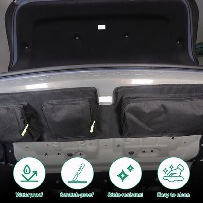 Black Rear Trunk Hanging Storage Bag Organizer For BMW 7 Series G70 i7 2023-25 13