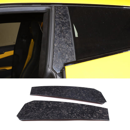 Forged Carbon Pillar Posts Door Window Trim Cover For Lamborghini URUS 2018-23 1