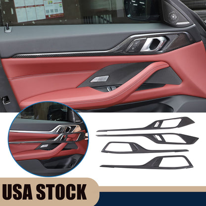 Real Carbon Fiber Interior Door Panel Trim For BMW 4 Series Gran Coupe G26 2022 1