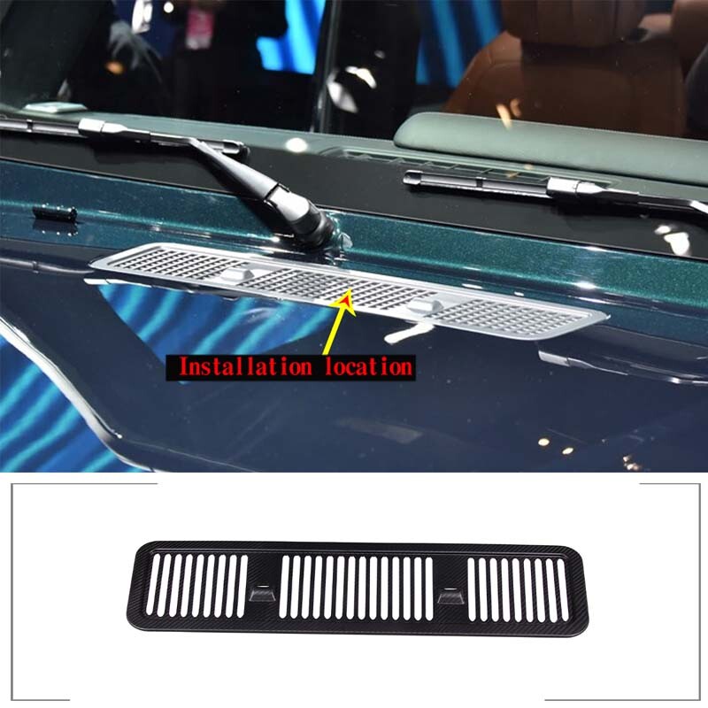 Matte Real Carbon Fiber Hood Air Inlet Vent Trim for Benz G Class W463 2019+ 12