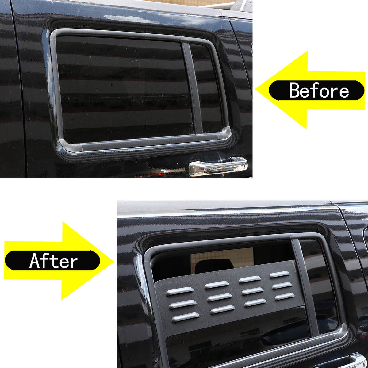 Front & Rear Window Glass Louver Air Vent Panel Trim For Hummer H3 2005-09 US 25