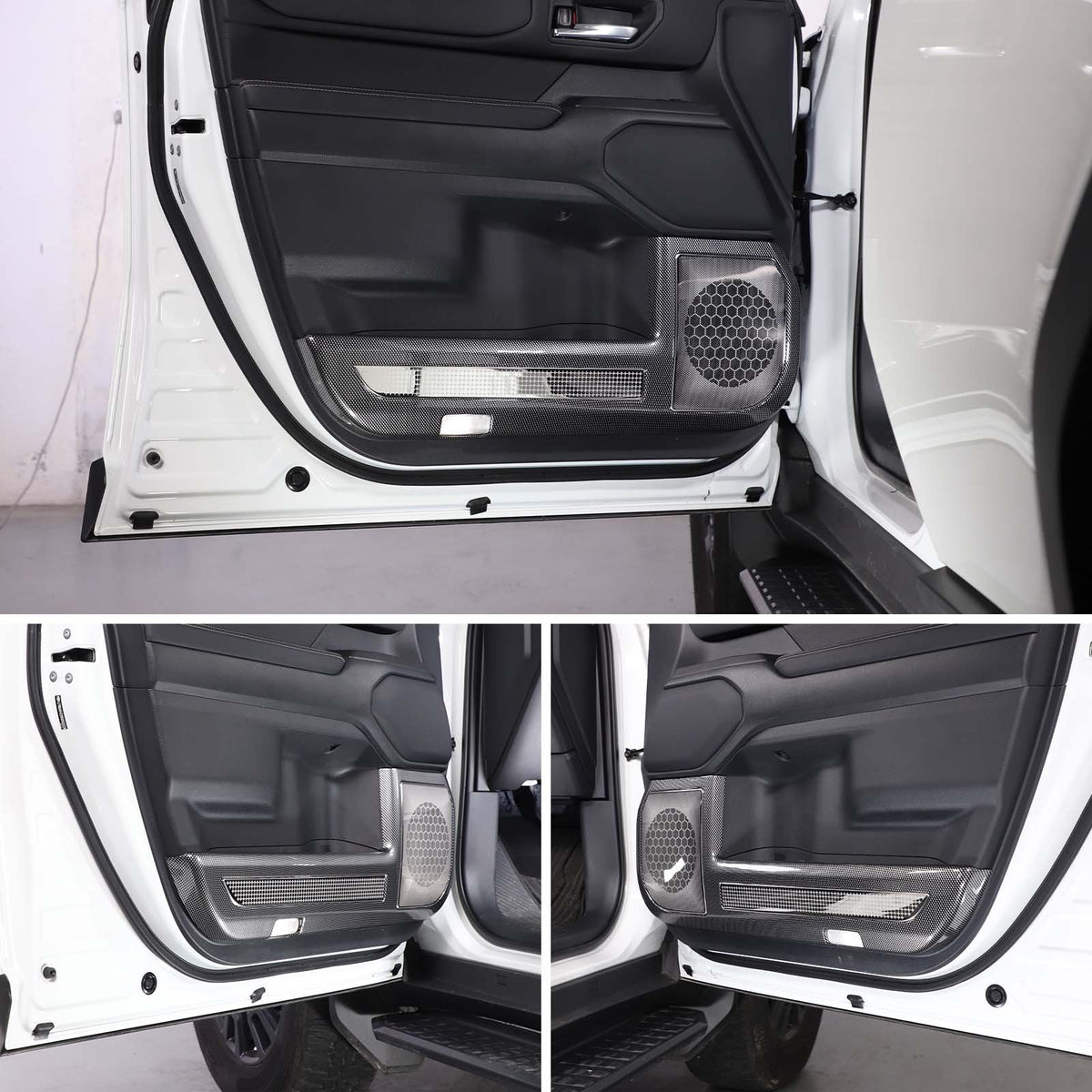 ABS Carbon Fiber Door Anti‑Kick Panel Trim For Toyota Land Cruiser LC250 24+ US 11