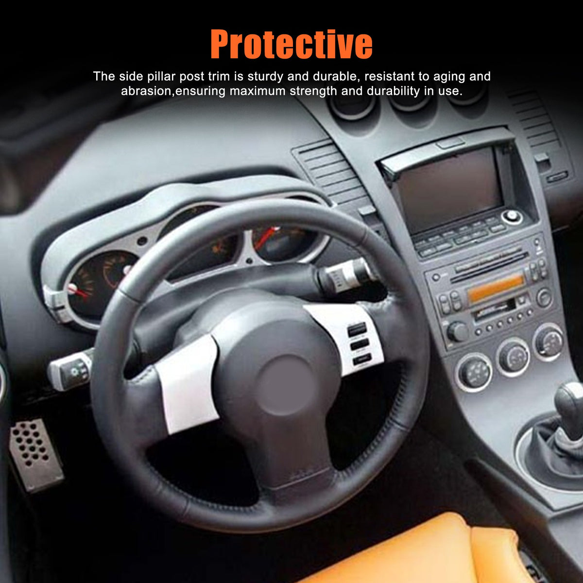 ABS Carbon Fiber Dashboard Instrument Top Trim For Nissan 350Z Z33 2003-06 US 20