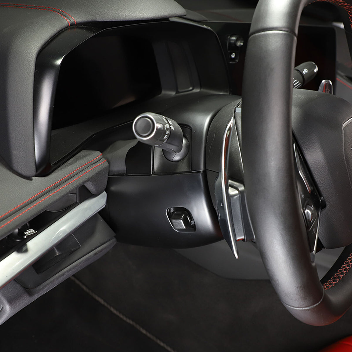 Matte Black ABS Full Interior Set Cover Trim Kit For Corvette C8 2020-25 - Styles 21-25 13