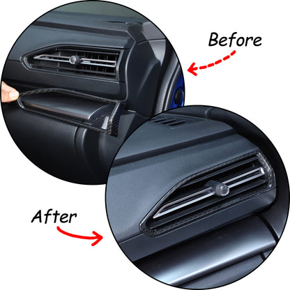 Real Carbon Fiber Interior Side Air Vent Outlet Cover For Subaru WRX VB 22-24 3