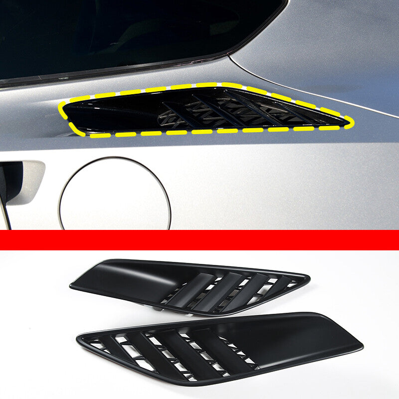 Matte Black ABS Fender Air Vent Outlet Trim For Corvette C7 2014-2019 1