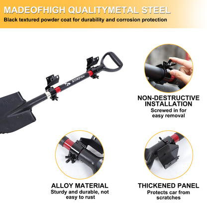Lift Shovel Holder Offroad Roof Rack Bracket For LR Freelander 2 LR2 L359 07-15 5