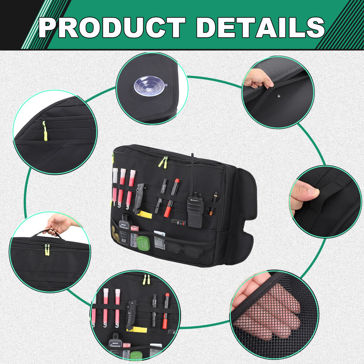 Rear Trunk Right Side Window Storage Bag Tray Box For Toyota Prado LC90 1996-02 20