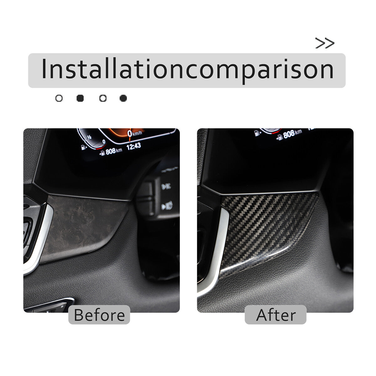 Real Carbon Fiber Interior Dashboard Panel Cover Trim For BMW X5 2019-2023 US 17