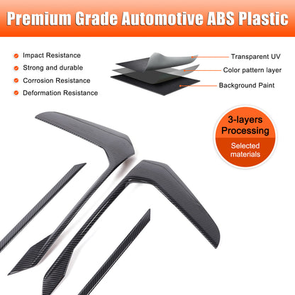 ABS Carbon Rear Bumper Taillight Fog Lamp Cover Trim For BMW 5 Series G60 i5 24+ 14