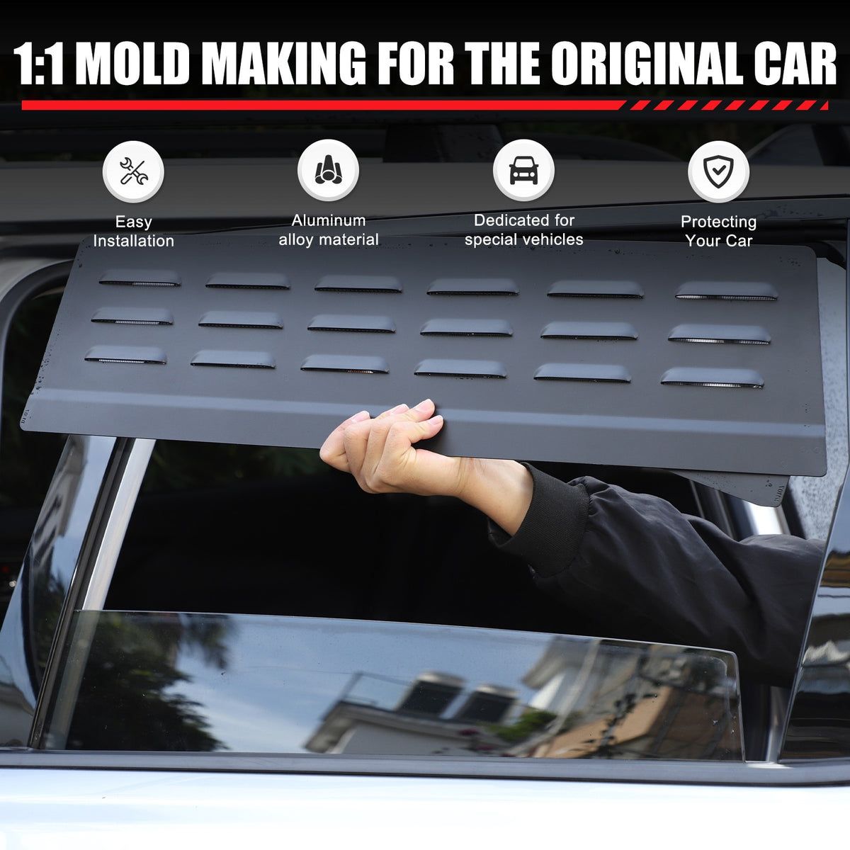 Rear Door Window Louver Air Vent Panel Trim For Subaru Forester SK 2019-2024 21