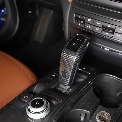 Real Carbon Fiber Gear Shift Knob Trim Set For Maserati Ghibli 2019-2023 15