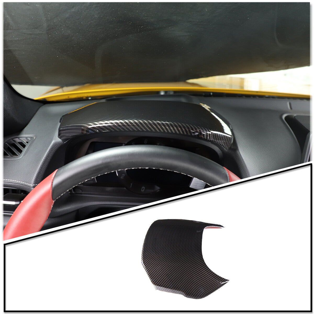 ABS Carbon Fiber Central control instrument panel Cover for Toyota Supra 19-24 6