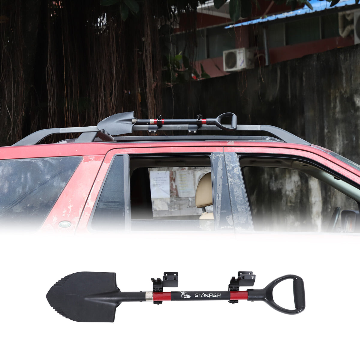Lift Shovel Holder Offroad Roof Rack Bracket For LR Freelander 2 LR2 L359 07-15 3