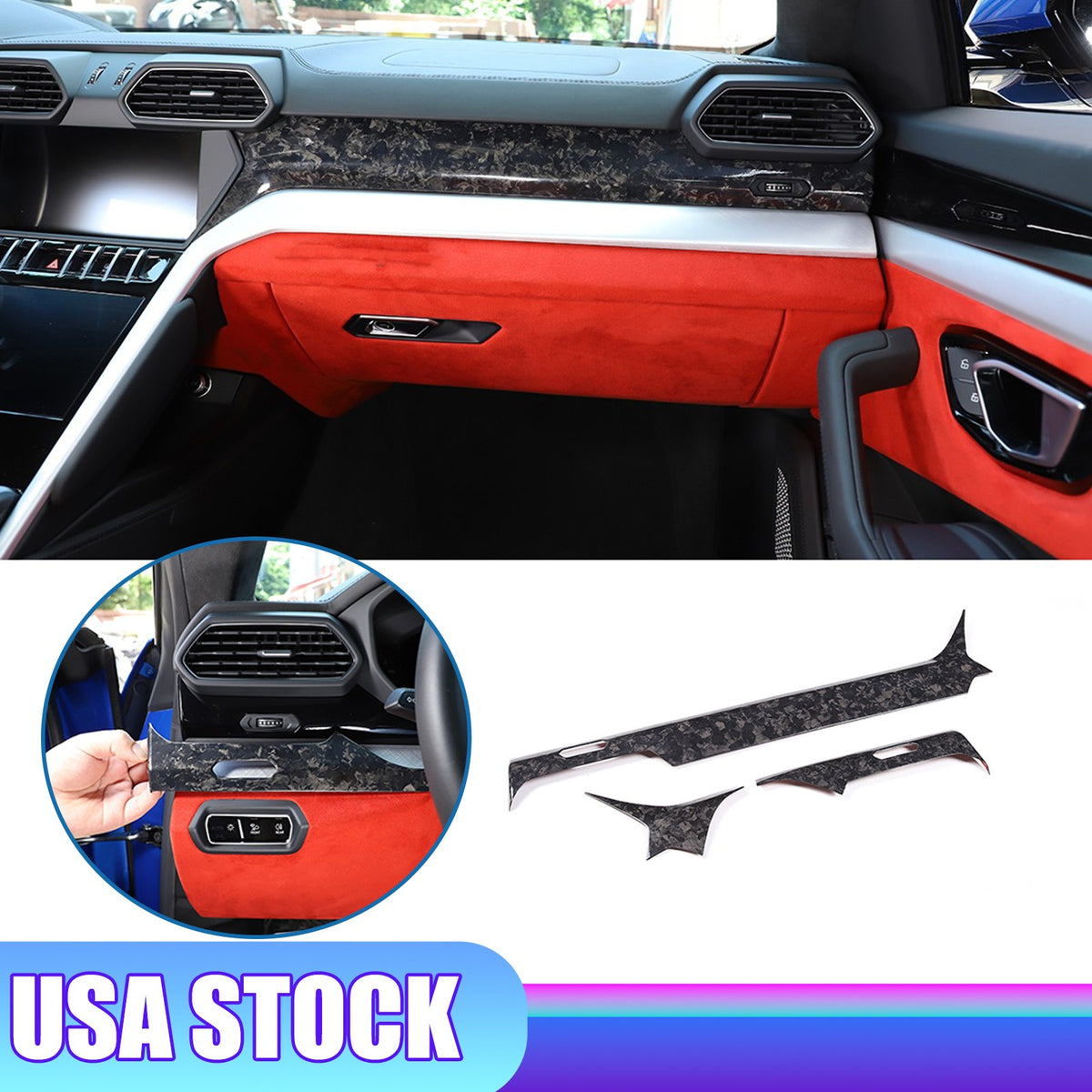 Forged Real Carbon Front Dashboard Strip Trim For Lamborghini Urus 2018-23 US 1