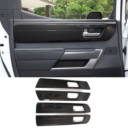 ABS Carbon Fiber Inner Door Handle Panel Frame Trim For Toyota Tundra 2022-23 US 2