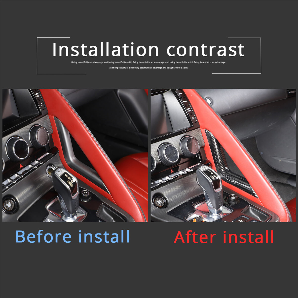 ABS Carbon Fiber Interior Full Set Cover Trim Kit For Jaguar F-type X152 2013-25 - Styles 6-10 34