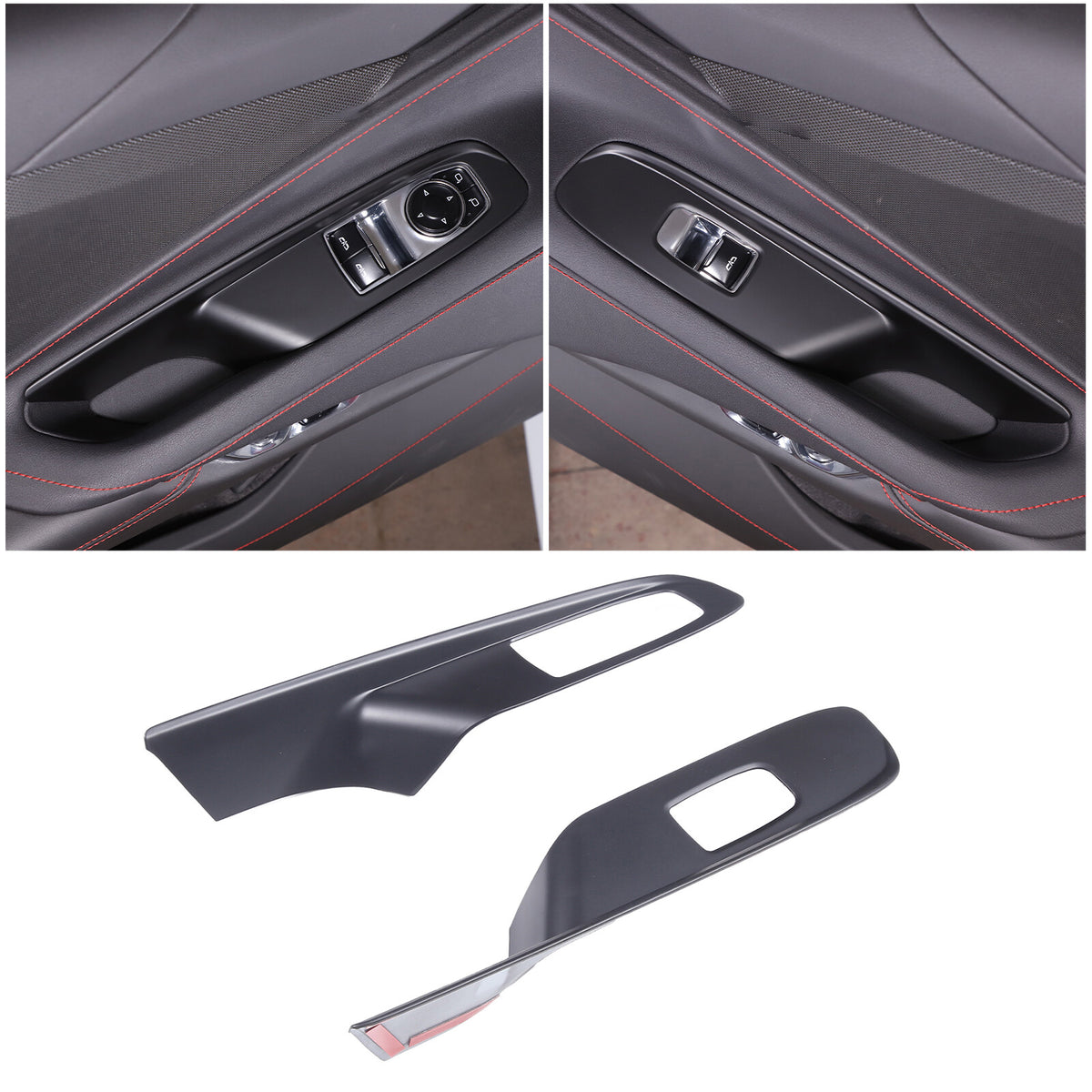 Matte Black ABS Full Interior Set Cover Trim Kit For Corvette C8 2020-25 - Styles 1-5 14