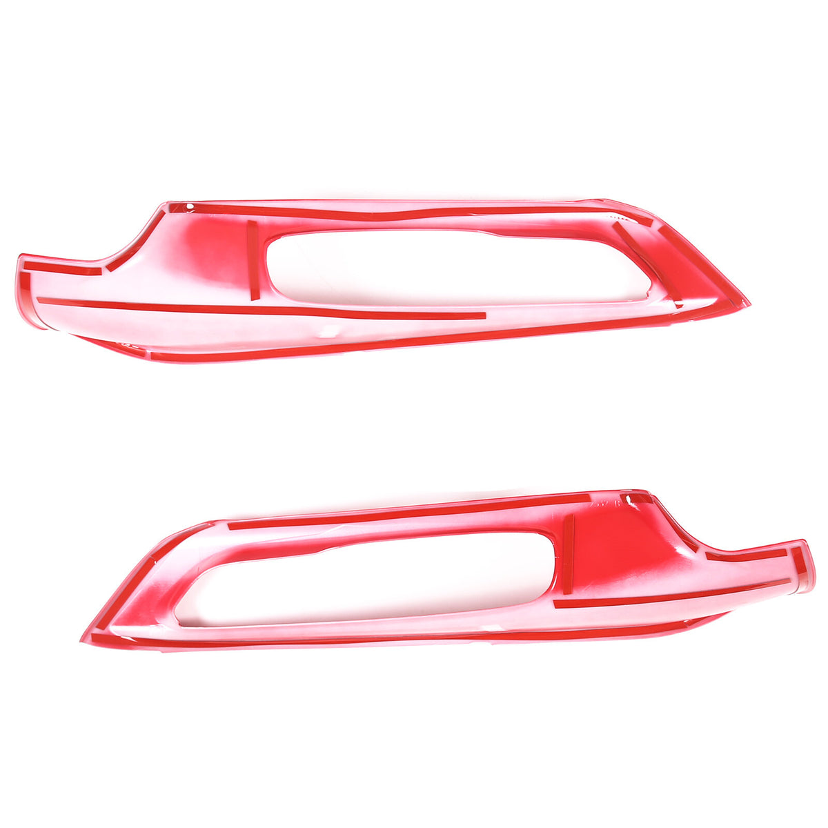 Red ABS Interior Door Window lift Panel Trim Cover Fits For Corvette C8 2020-26 16